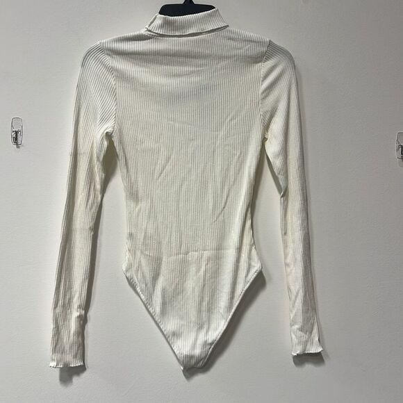 Free People Mock On The Spot Bodysuit White S - Picture 2 of 5